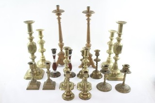 Vintage Brass Candlestick Holders Pairs Of Various Styles & Size 10179g