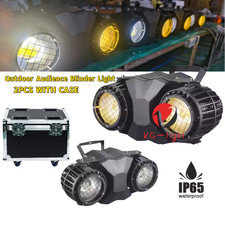 2PC Outdoor Waterproof IP65 DMX 2X100W Cob Blinder LED Audience Light W/CASE