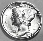 1942 P MERCURY DIME SUPERB GEM BU +  No Reserve  *J1951