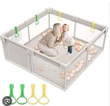 Gray Baby Playpen 59inx59in