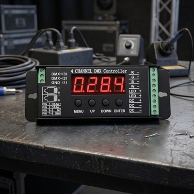 Metallgehäuse für DMX Decoder 4CH 5A pro Kanal für LED Konstantspannungseinsa