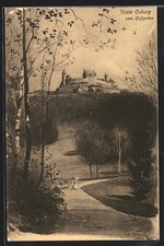Postcard Coburg, Veste Coburg from the Hofgarten 1907 