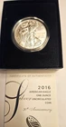 2016 W Burnished Silver Eagle Gem BU - 30th Anniversary Lettered Edge