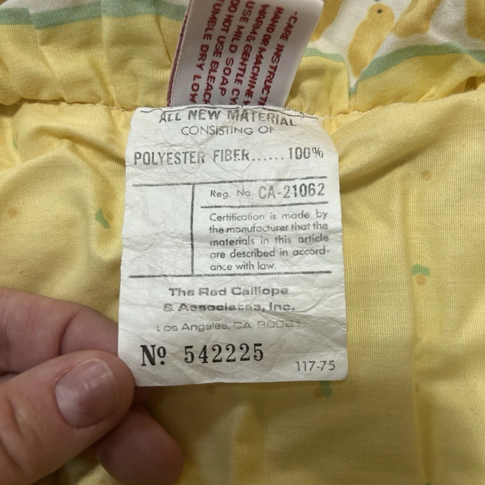 De Colección Clásico Amarillo Unisex Pollito Oveja Juego de Guardería Rojo Calliope Edredón 3 Piezas  Foto 3 de 4