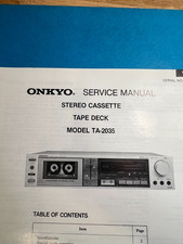 Onkyo TA-2035 Cassette Tape Deck Service Manual/Schematic