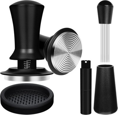 Y-Step 51mm Espresso Tamper Set with 30lb Calibrated Spring Loaded, Espresso Acc