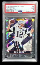 2012 panini #3 tom brady; cracked ice SSP national redemption PSA 7