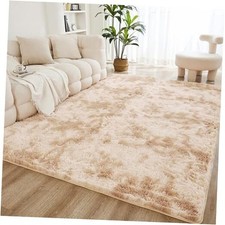 4x6 Shag Area Rug for Living Room Bedroom, Tie-Dyed 4x6 feet Tie-dyed Beige