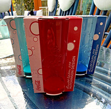 Coca-Cola Hutchinson Design Gl&auml;ser Set 2016 Limited Edition Rot/Blau/T&uuml;rkis