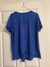LOFT ROYAL BLUE BLOUSE, SIZE LARGE