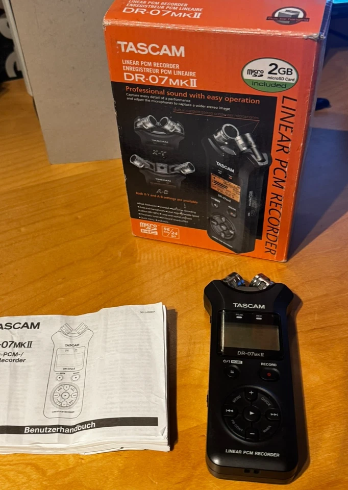 Tascam DR‑07MKII – Stereo‑Handheld‑Recorder 2GB SD Card - OVP - Bild 3 von 4