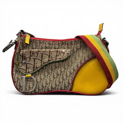 Christian Dior Rasta Trotter Saddle Bag Shoulder Bag Canvas