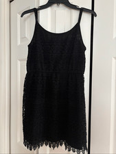 Divided Black Lace Dress