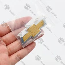 Bowtie Steering Wheel Sticker Emblem For Silverado Universal Decal Chrome Yellow