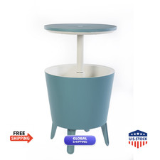 Keter Modern Cool Bar Outdoor Patio Furniture And Hot Tub Side Table 7.5 Gallon