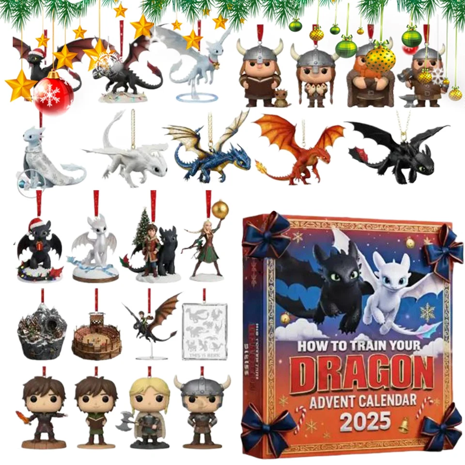 How To Train Your Dragon Tootless Advent Calendar 2025 Acrylic Hanging Decor Box - Image 3 of 4