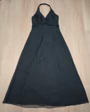 MORI LEE By Madeline Gardner Black Halter Bridesmaid Prom Evening Formal Dress M