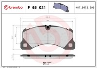 Bremsbelagsatz Scheibenbremse Prime Brembo P 65 021 FüR Porsche Audi VW Touareg