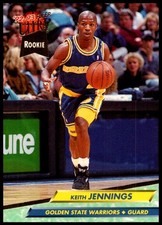 1992 Keith Jennings Rookie Fleer BASKETBALL #264 Golden State Warriors