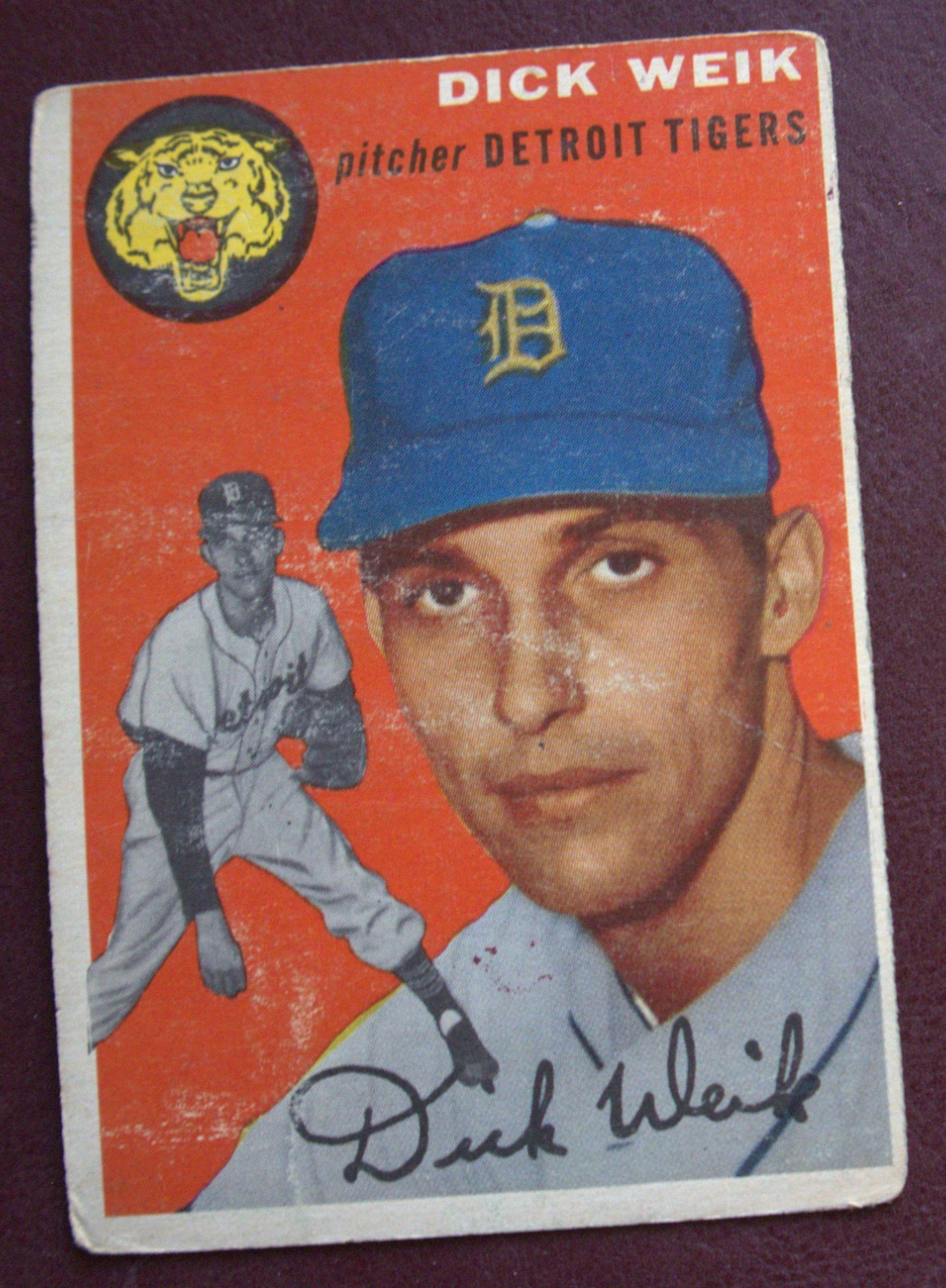 1954 Topps Dick Weik (Detroit Tigers) #224 Low Grade