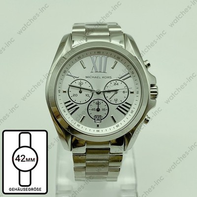 Michael Kors MK5535 BRADSHAW Unisex Silberfarben Neu Chronograph Armbanduhr