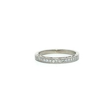Classic Platinum 0.17ctw F VS Round Pave Set Diamond Stack Band Ring