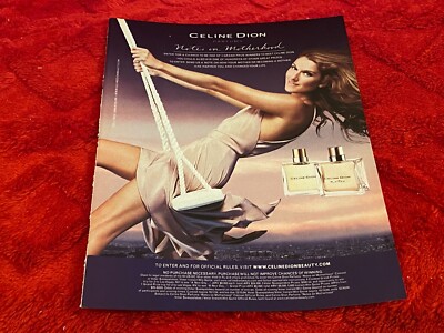 PEEP06 MAGAZINWERBUNG 11X8'' CELINE DION: NOTIZEN IM WINTERLANDDUFT