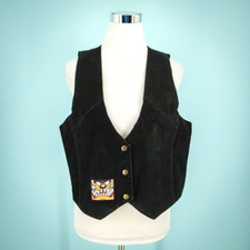 Vintage Looney Tunes Medium Large Tasmanian Devil Embroidered Suede Vest