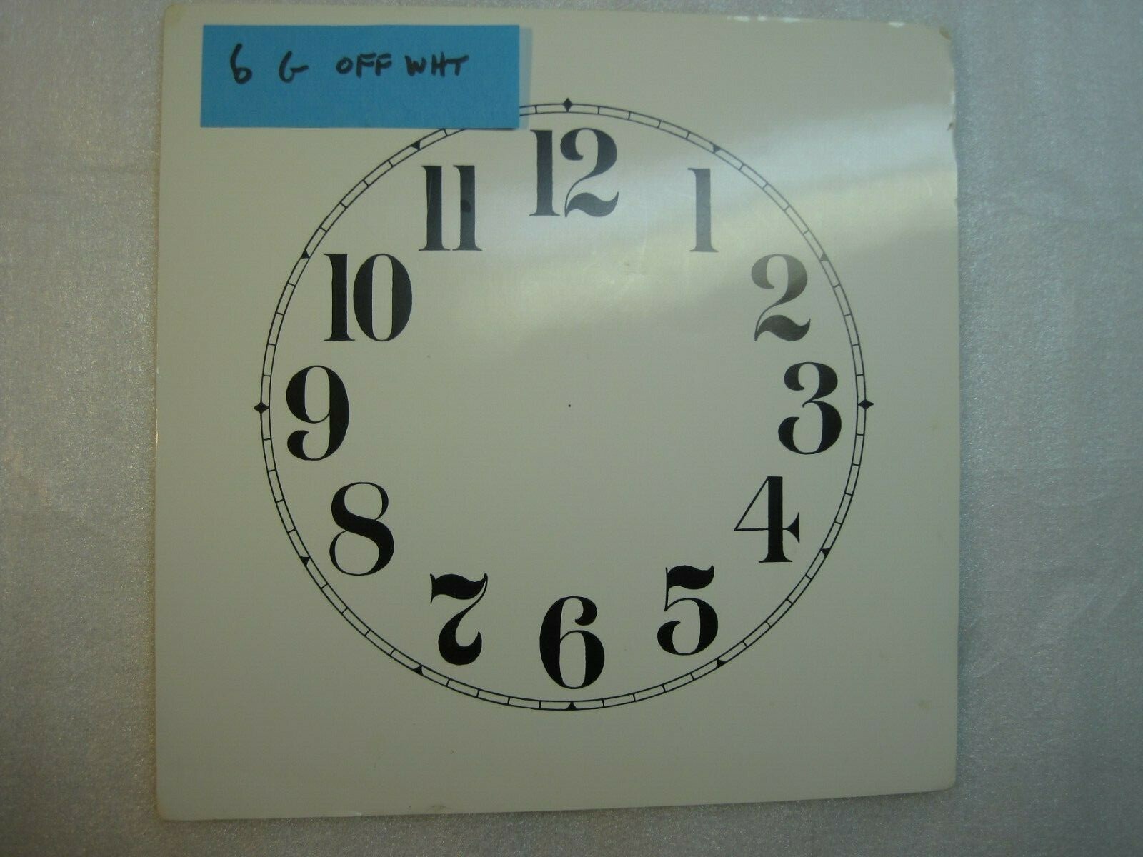 6 inch diameter off white, gloss Paper Clock Dial NOS Vintage | eBay