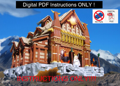 Custom MOC LOTR Golden Hall Medusheld Edoras Theoden King  (Instructions Only)