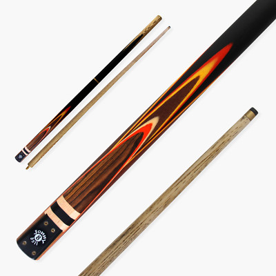 Jonny 8 Ball 3 Stück RED YELLOW EXPLOSION Center Jointed Ash Pool Queue 9mm Spitze