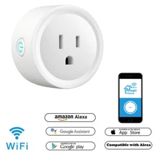 US Smart Wifi Plug Socket Remote Control Timer Switch Work w Alexa Google Home