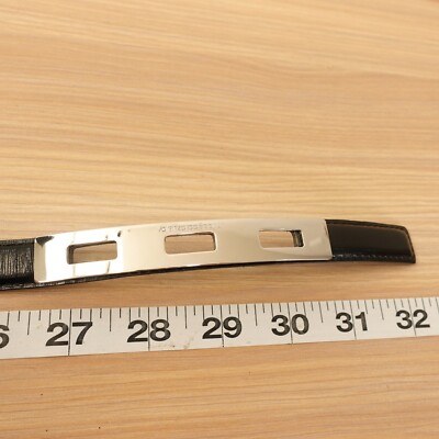 Vintage Turn Lock Waist Belt 28 XS Women Black Dress Solid Silver VALENZA PO 80s Vintage Turn Lock Waist Belt 28 XS Women Black Dress Solid  main image 3