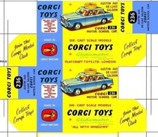 CORGI MOTOR SCHOOL 236 REPRODUCTION BOX REPRO 