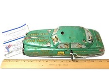 Marx Antique Vintage Mechanical Tin Dick Tracy Wind Up Police Squad Car Toy