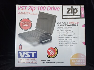 Rare VST Zip 100 Drive for G3, 3400 & 190/5300 Series PowerBook BRAND NEW/SEALED