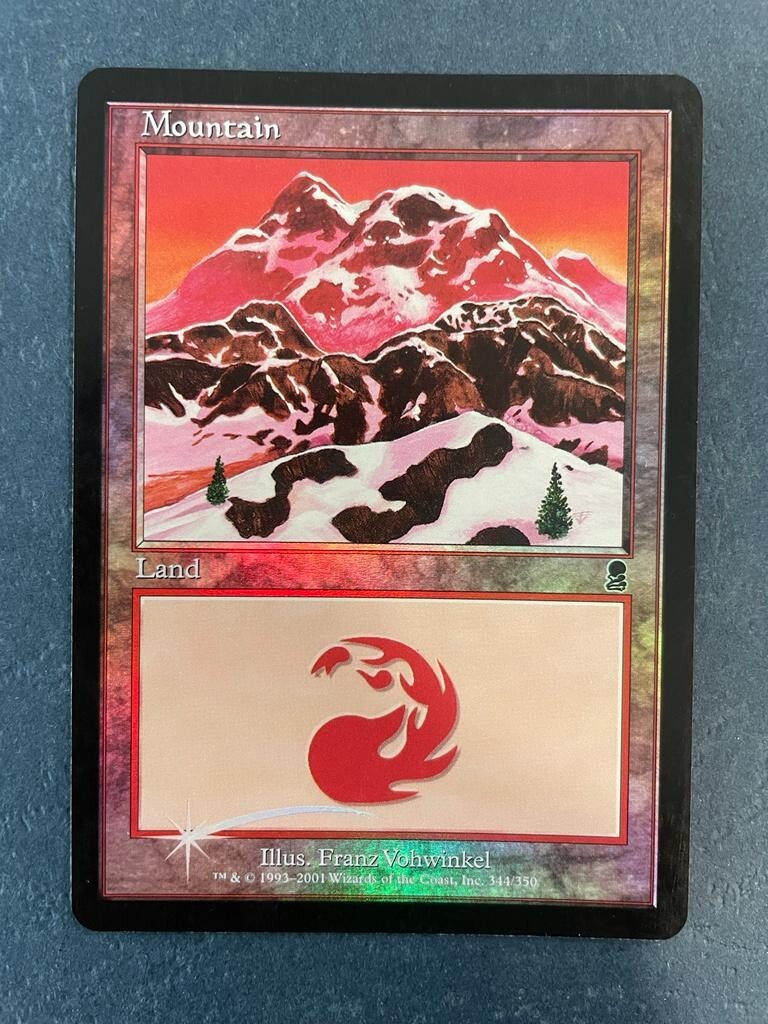 MTG ODY 平地 1枚（JP）【Foil】【極美品】 MTG FOIL ODYSSEY MOUNTAIN NM MAGIC THE GATHERING #344/350 BASIC