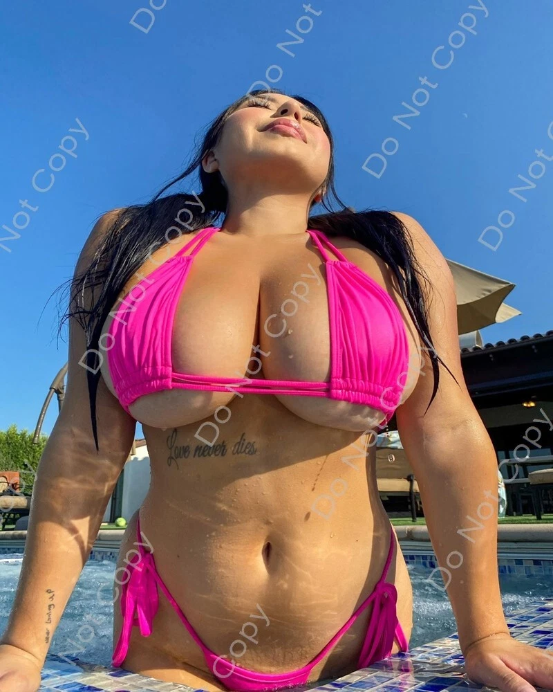 8x10 Lauren Jasmine PHOTO photograph picture big boobs bikini lingerie IG  model | eBay
