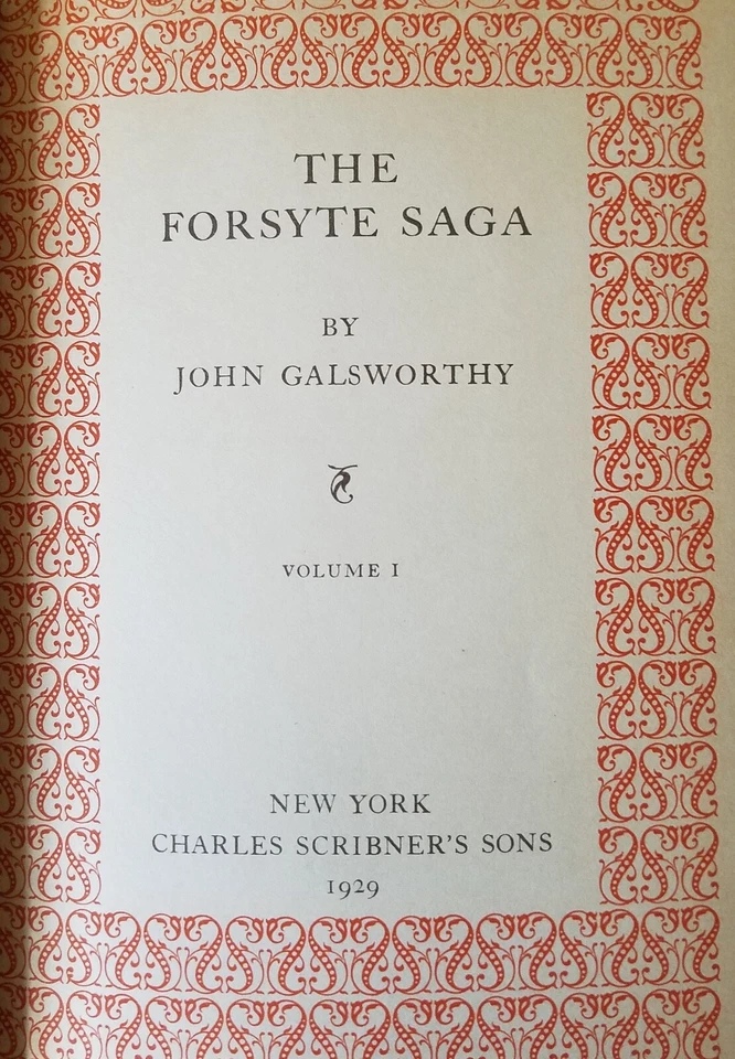 John Galsworthy 4 Volume Compact Edition Scribners 1929 First Edition Signed - Image 4 of 4