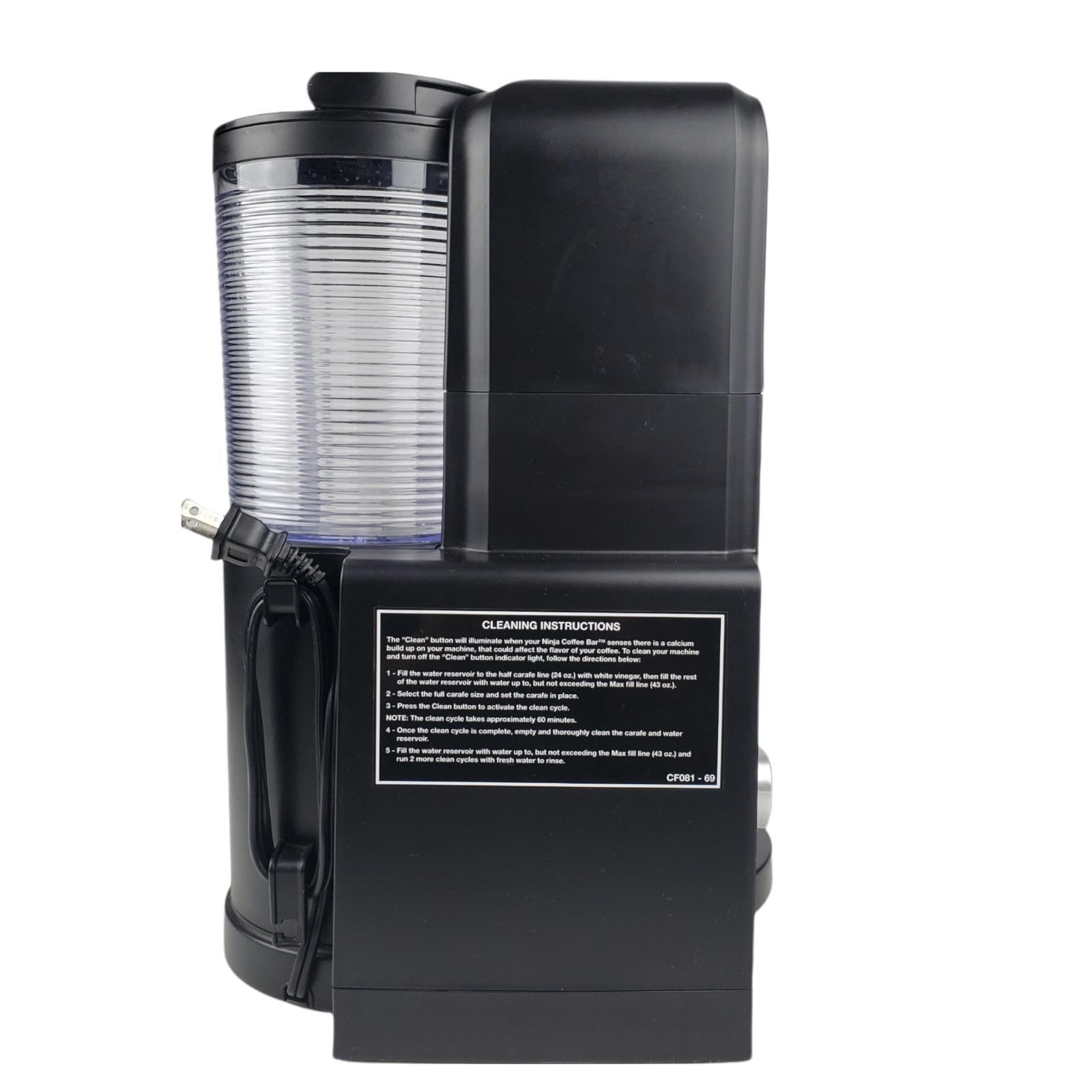 NINJA Model CF081 Coffee Maker Coffee Bar Multiple Brew Options W/Glass