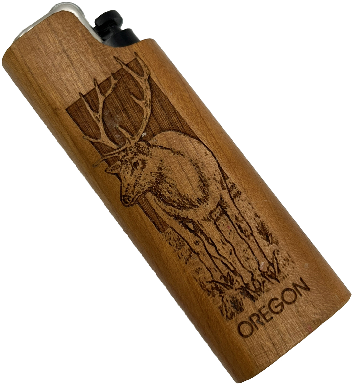 Wood Case Buck Deer Wayne Carver Woodland Engrave Hunt