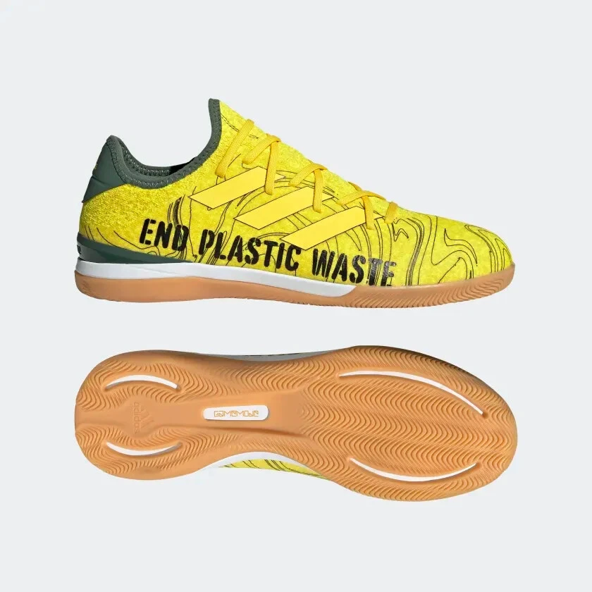 Yellow adidas indoor 2025 soccer shoes