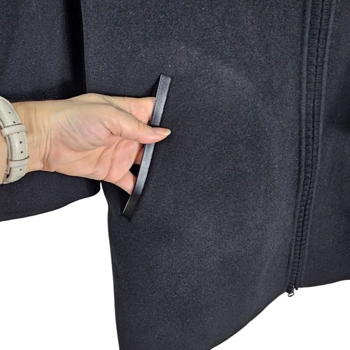 Kinross Black Sweater Coat Sz L Cashmere Blend Dolman 3/4 Sleeve Quiet Luxury - Picture 4 of 10