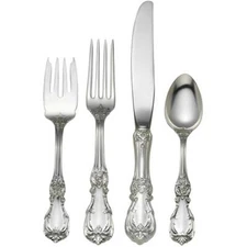 Burgundy Sterling Silver by Reed & Barton 4 piece Place Setting, gently used