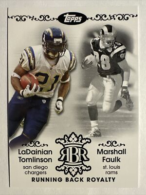 2007 Topps Ladainian Tomlinson Marshall Faulk RBR-TF Running Back Royalty