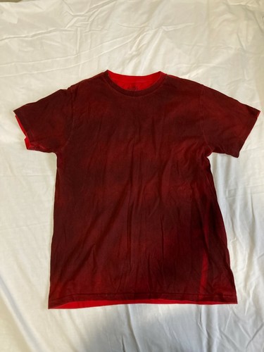 RUDE Red Shirt Size MEDIUM Maroon Punk 