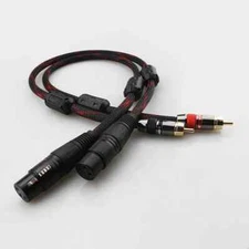 Pair Oxygen Free Copper HiFi Audio Interconnect Cable RCA Male to XLR Female