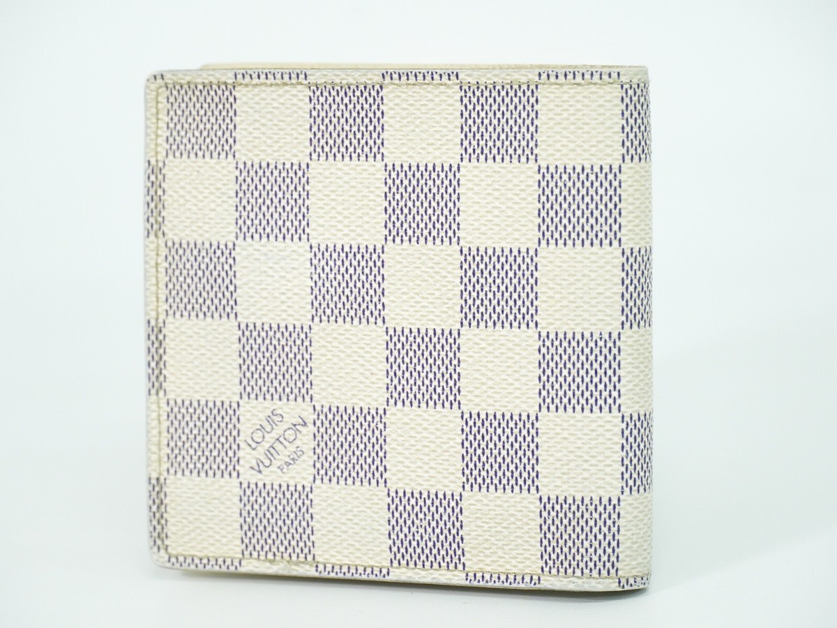 Louis Vuitton Portefeuille Marco N60018 Damier Azur Canvas Louis Vuitton Portefeuille Marco N60018 Damier Azur Canvas