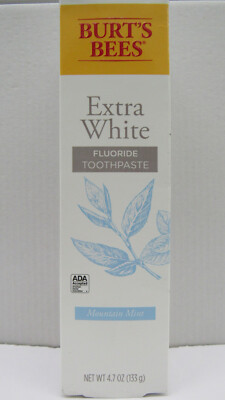 ***TO CLEAR***Burt's Bees Extra White Toothpaste Mountain Mint 4.7OZ(EXP. FE'26)