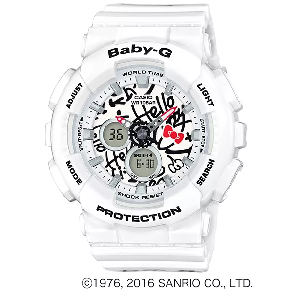 100% Auth!! 2016 HELLO KITTY BABY-G Watch CASIO G-SHOCK BA-120KT-7AJR Lady's